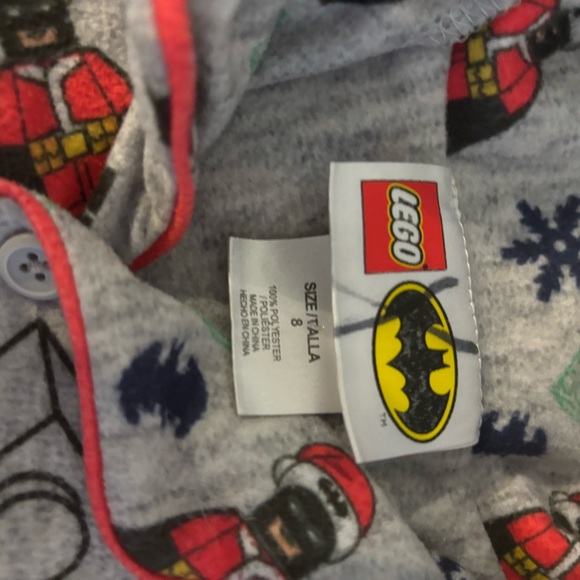 Lego Batman holiday Christmas two piece boys pajama set pants long sleeve size 8 - Picture 3 of 5